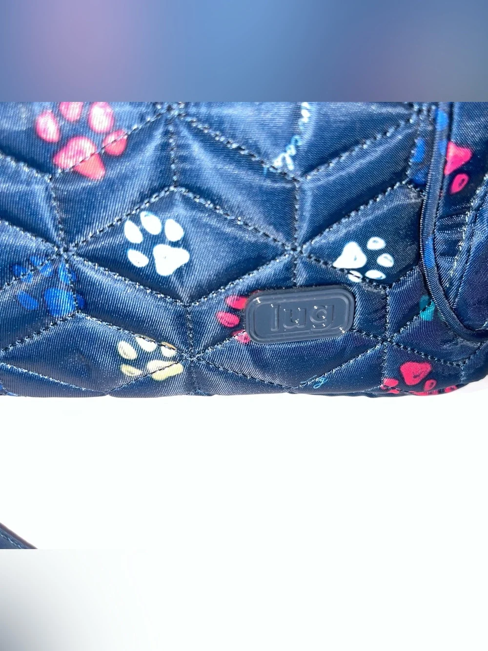 Lug Mini Shuffle Paws Navy crossbody - excellent condition!